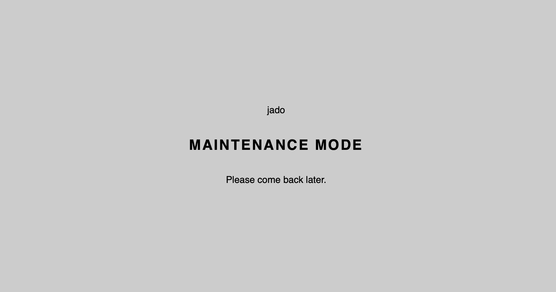 Maintenance Mode